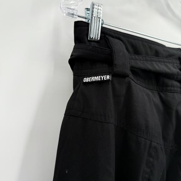 Obermeyer Pants Womens 12 Black Stiletto Ski Snow Insulated Belted Stirrups - Picture 7 of 16
